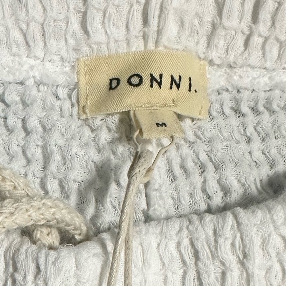 BRAND NEW ✨ Donni White Waffle Pants | Size: M - Picture 5 of 6